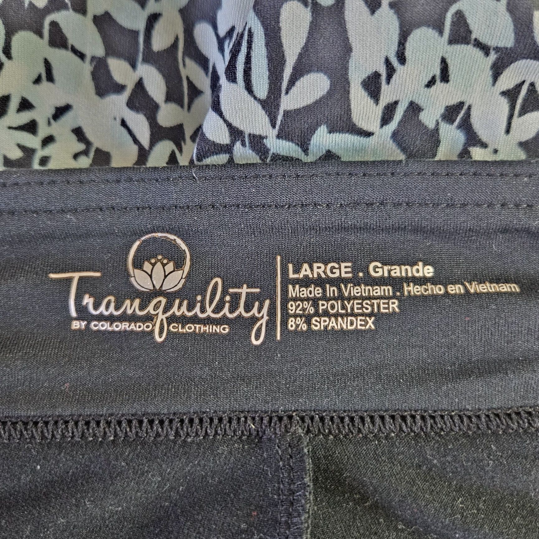 Vintage Tranquility Womens Skort Sz L Black Floral Pull On Skirt Short A-Line Summer Size ONE SIZE - 3 Thumbnail