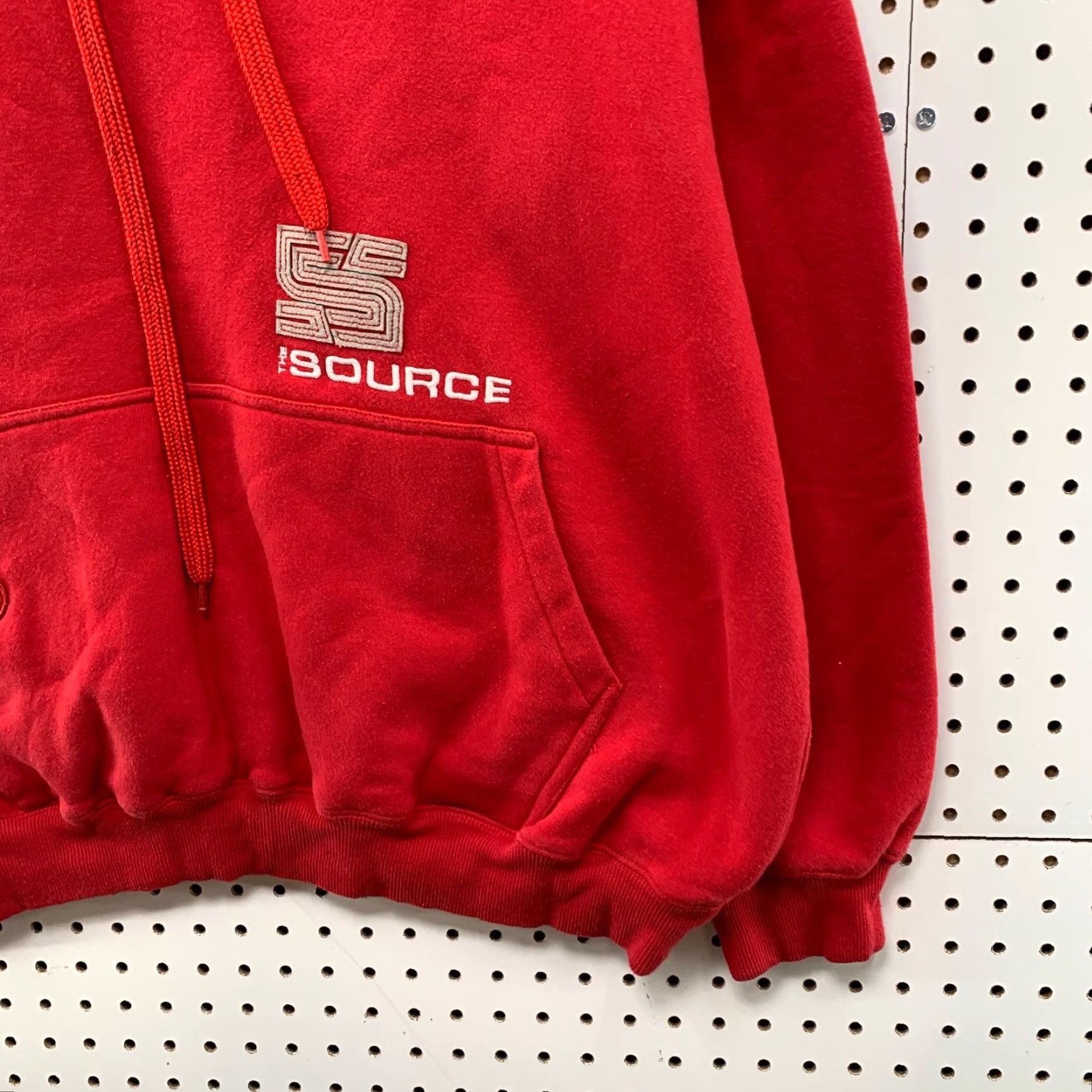 Vintage VINTAGE Source Magazine Sweatshirt Hoodie Men XL Red Embroidered Hip Hop 90s Y2K Size US XL / EU 56 / 4 - 7 Thumbnail