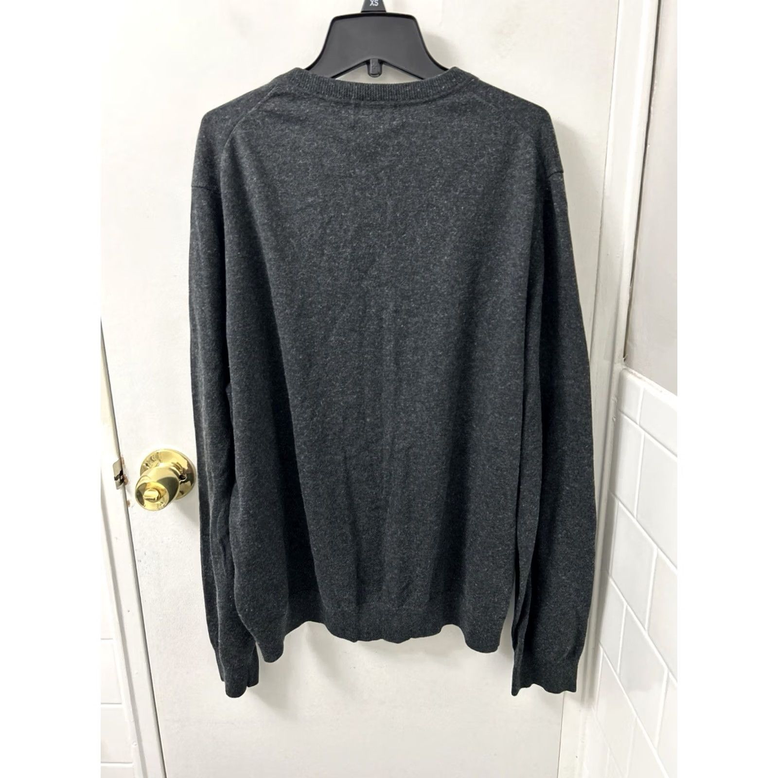 Eddie Bauer Eddie Bauer Sweater Mens L Gray V-Neck Pullover Long Sleeve Classic Casual Knit Wool Blend Cashmere Cotton Size US L / EU 52-54 / 3 - 6 Thumbnail
