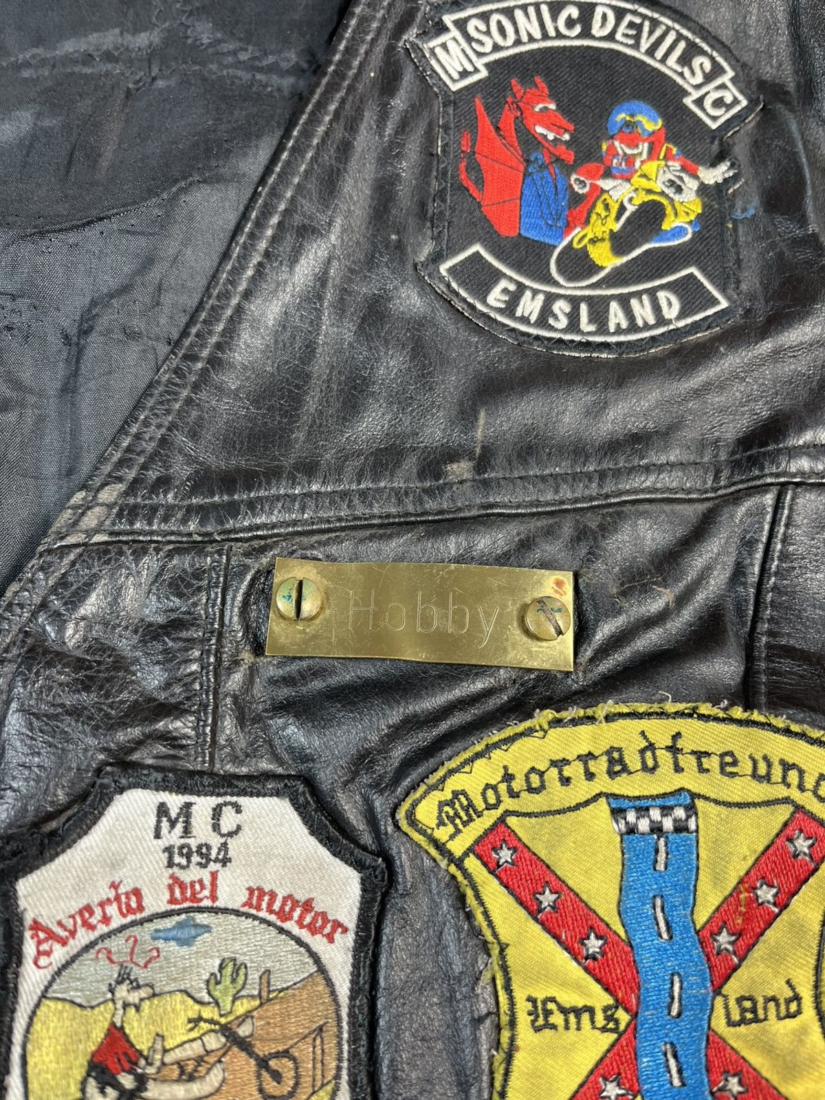 Vintage Vintage Biker Leather Vest – Sonic Devils MC Emsland Size US L / EU 52-54 / 3 - 6 Thumbnail