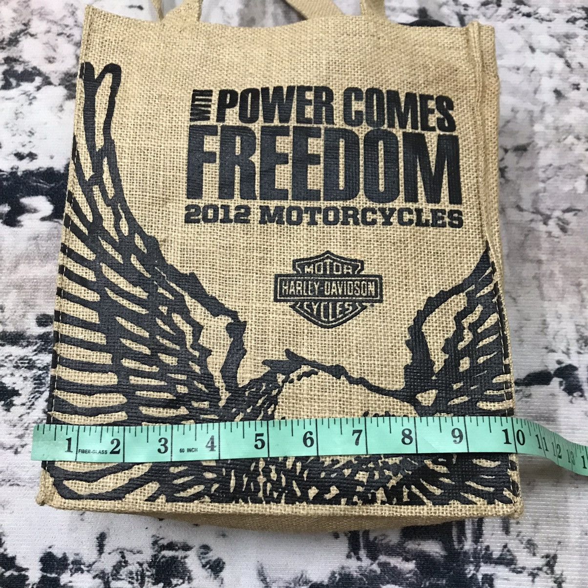 Harley Davidson × Vintage Harley Davidson 2012 Motrocycle Tote Bag Size ONE SIZE - 9 Thumbnail