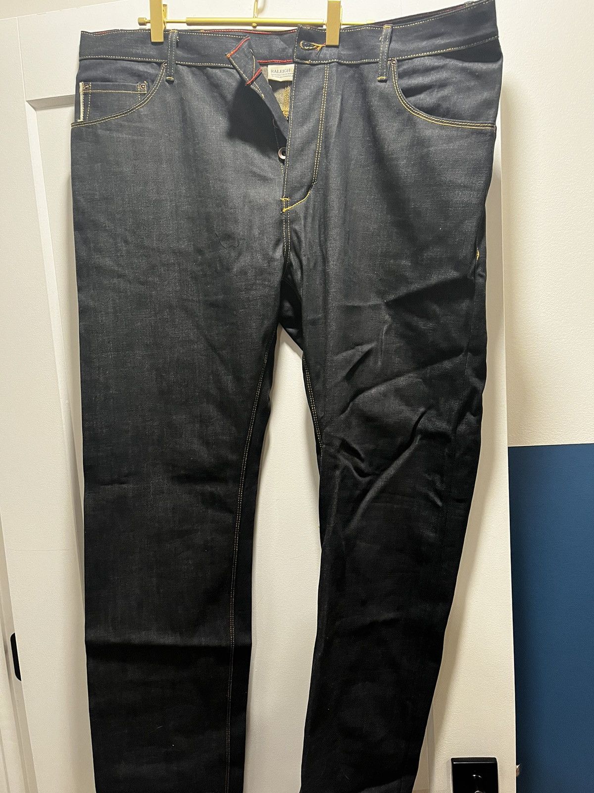 image of Raleigh Denim Raw Selvedge Denim (New W/ Tags) in Blue, Men's (Size 40)