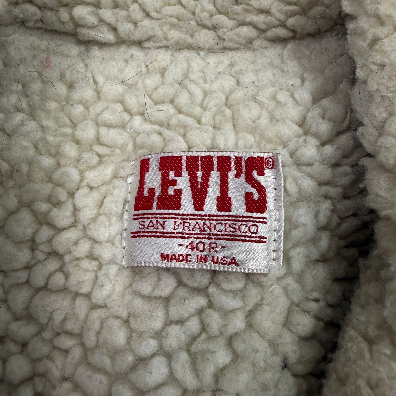 Levi's Vintage Levis Sherpa-Lined Denim Trucker Jacket 40R Blue Size US M / EU 48-50 / 2 - 6 Thumbnail