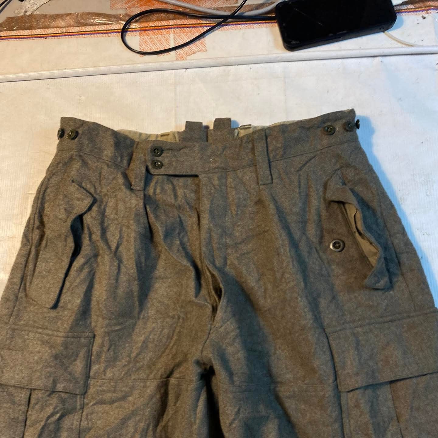 Vintage 50s Military Trousers Wools Clever & MEIER OG Army ww2 Size US 34 / EU 50 - 4 Thumbnail