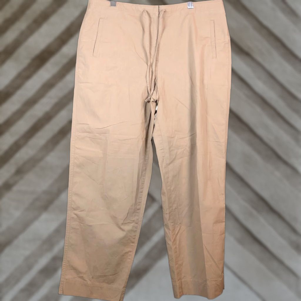 Talbots VINTAGE Talbots Womens Pants Brown High Rise Petite Wide Straight Leg Stretch 14P Size 36" / US 14 / IT 50 - 1 Thumbnail