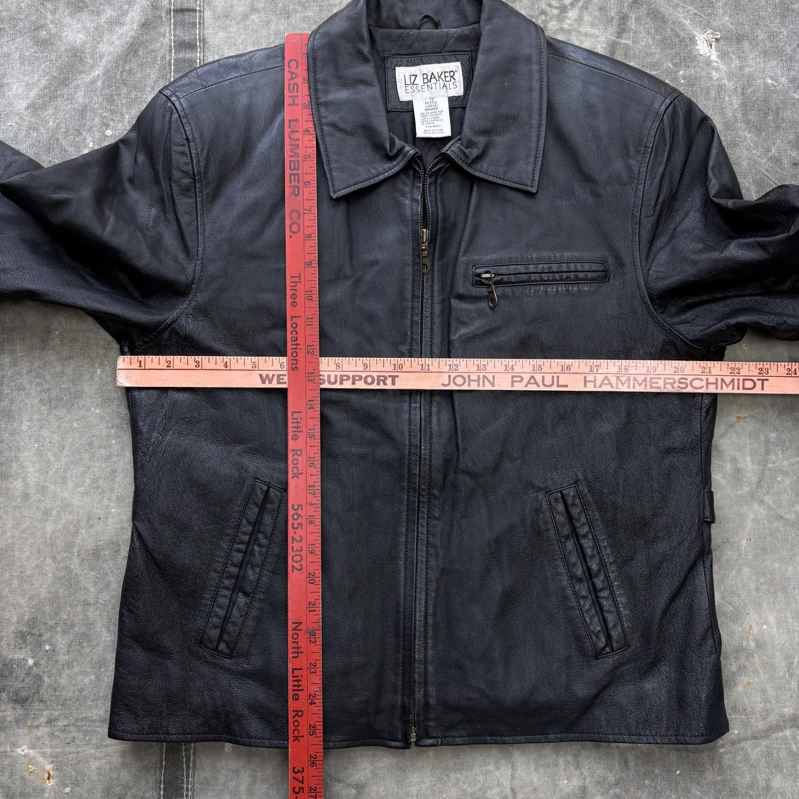 Vintage Vintage 90s Black Leather Grunge Skate Flight Bomber Jacket Size L / US 10 / IT 46 - 5 Thumbnail