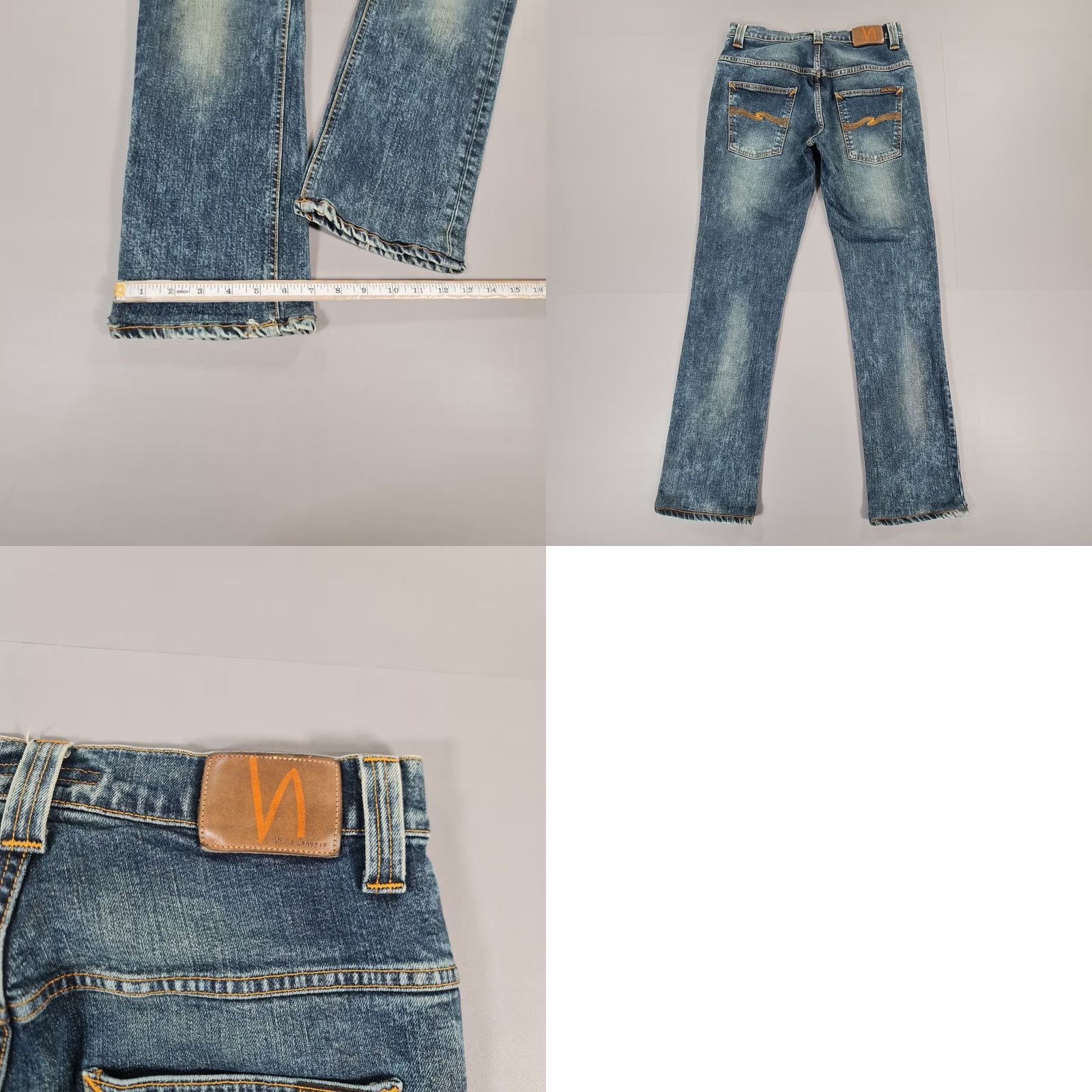 Nudie Jeans Nudie Jeans Nudie Thin Finn Jeans Mens W32 L30 Blue Denim Skinny Stretch Denim Zip Button 5-Pocket Logo Slim Vintage No N/A Size US 32 / EU 48 - 8 Thumbnail