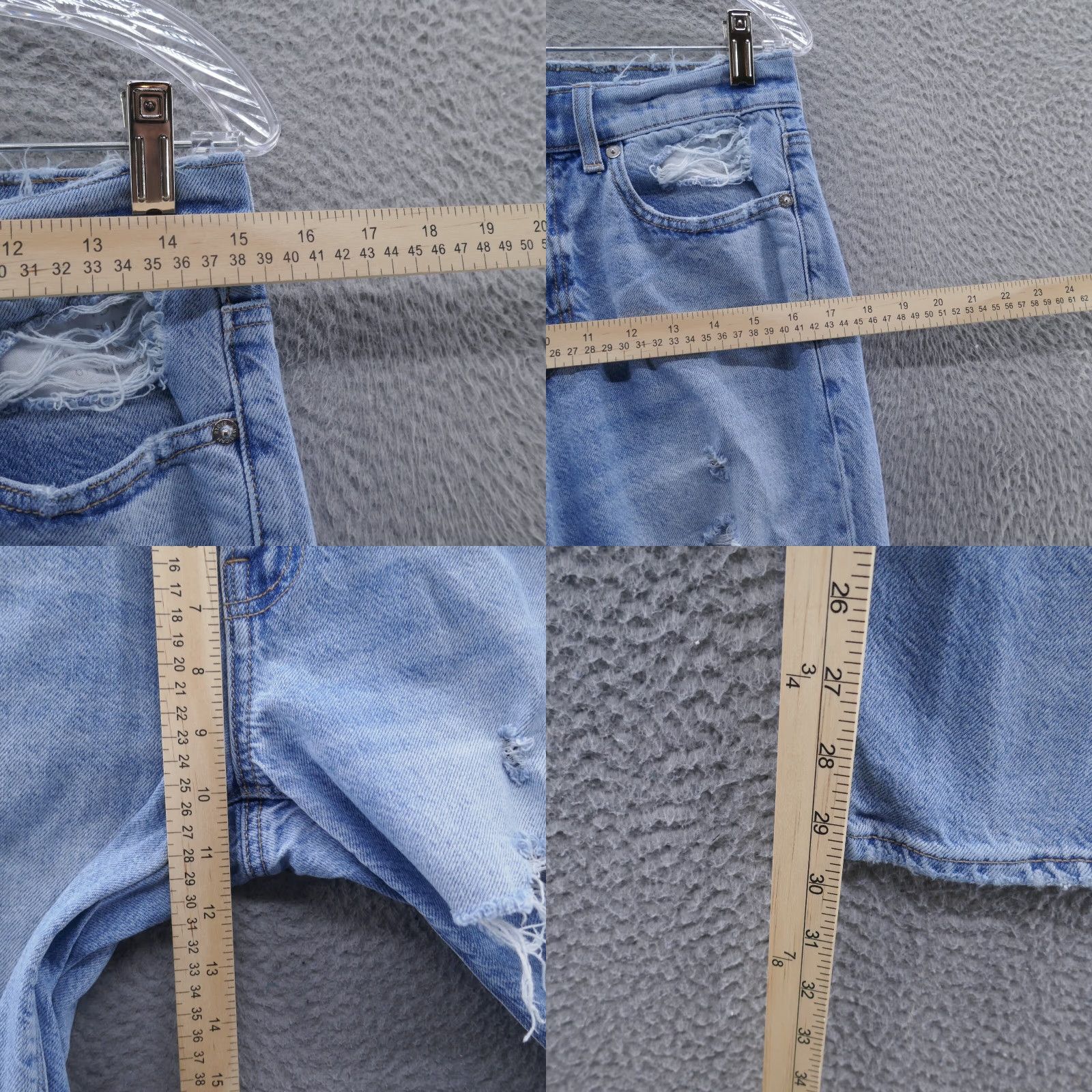 American Eagle Outfitters VINTAGE American Eagle Womens 90s Straight Jeans Blue 6 Mid Rise Distressed Jeans Regular Womens Size 30" / US 8 / IT 44 - 8 Thumbnail