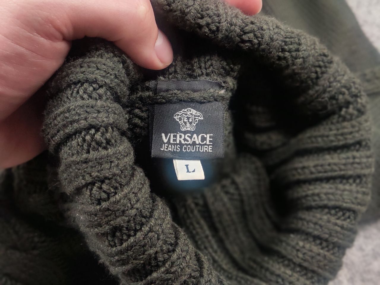 Versace Jeans Couture Vintage 90's Versace Jeans Couture Knit Sweater braids Size L / US 10 / IT 46 - 12 Thumbnail