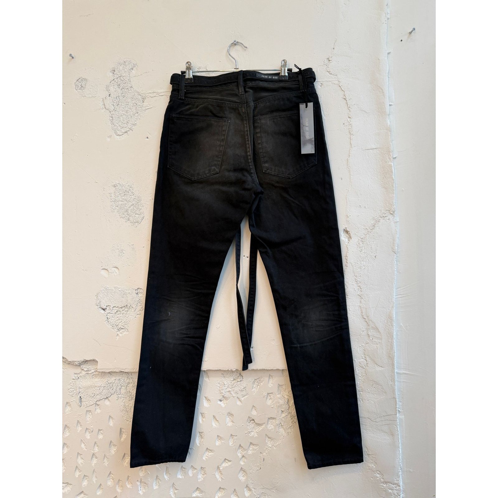 Fear of God Fear of God 6th Collection Black Belted Denim Jeans Size US 29 - 2 Thumbnail