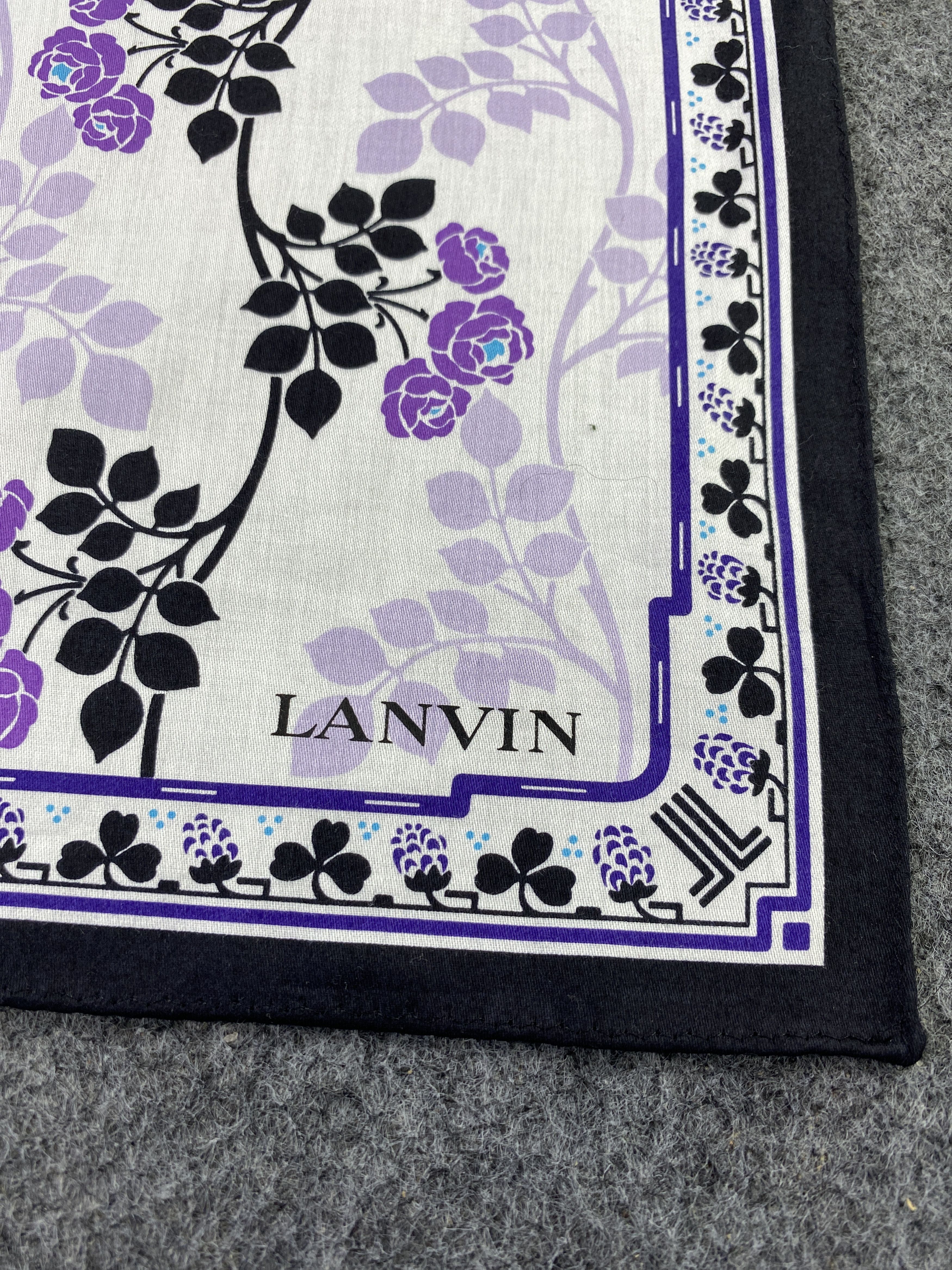Lanvin × Vintage Lanvin Handkerchief / Bandana / Neckerchief / Headscarf-B215 Size ONE SIZE - 5 Thumbnail