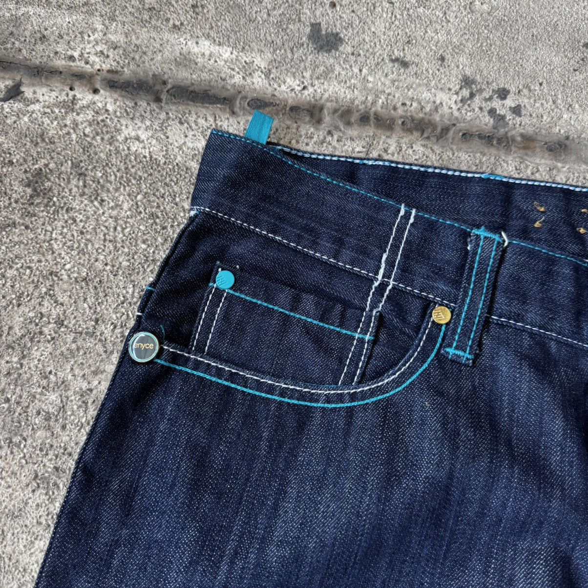 Enyce BAGGY VINTAGE Y2K ENYCE HEX STYLE EMBROIDERED DENIM JEANS Size US 34 / EU 50 - 11 Thumbnail