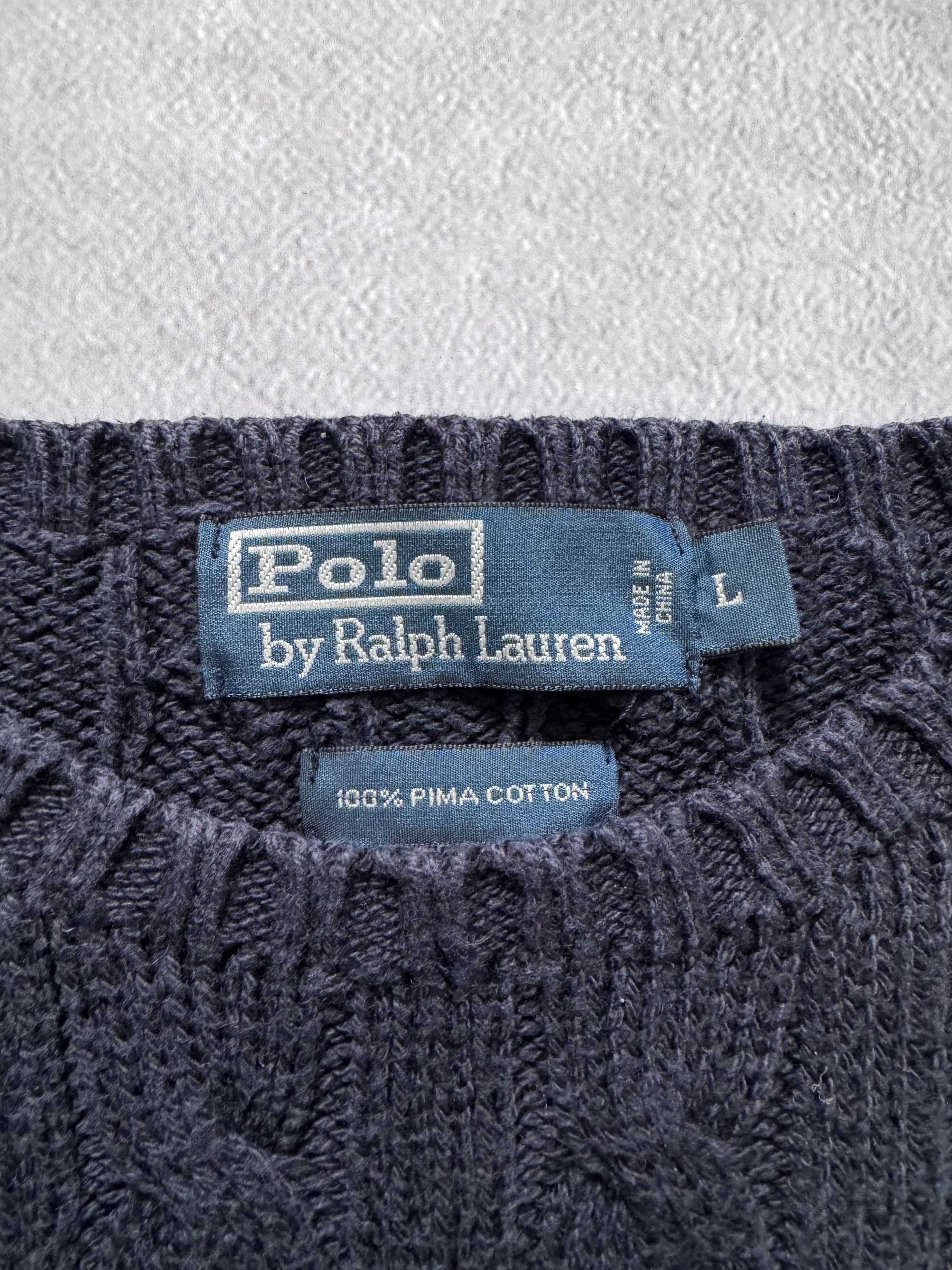 Polo Ralph Lauren Vintage Polo Ralph Lauren Cable Knit Sweater Pima Cotton Size US L / EU 52-54 / 3 - 8 Thumbnail