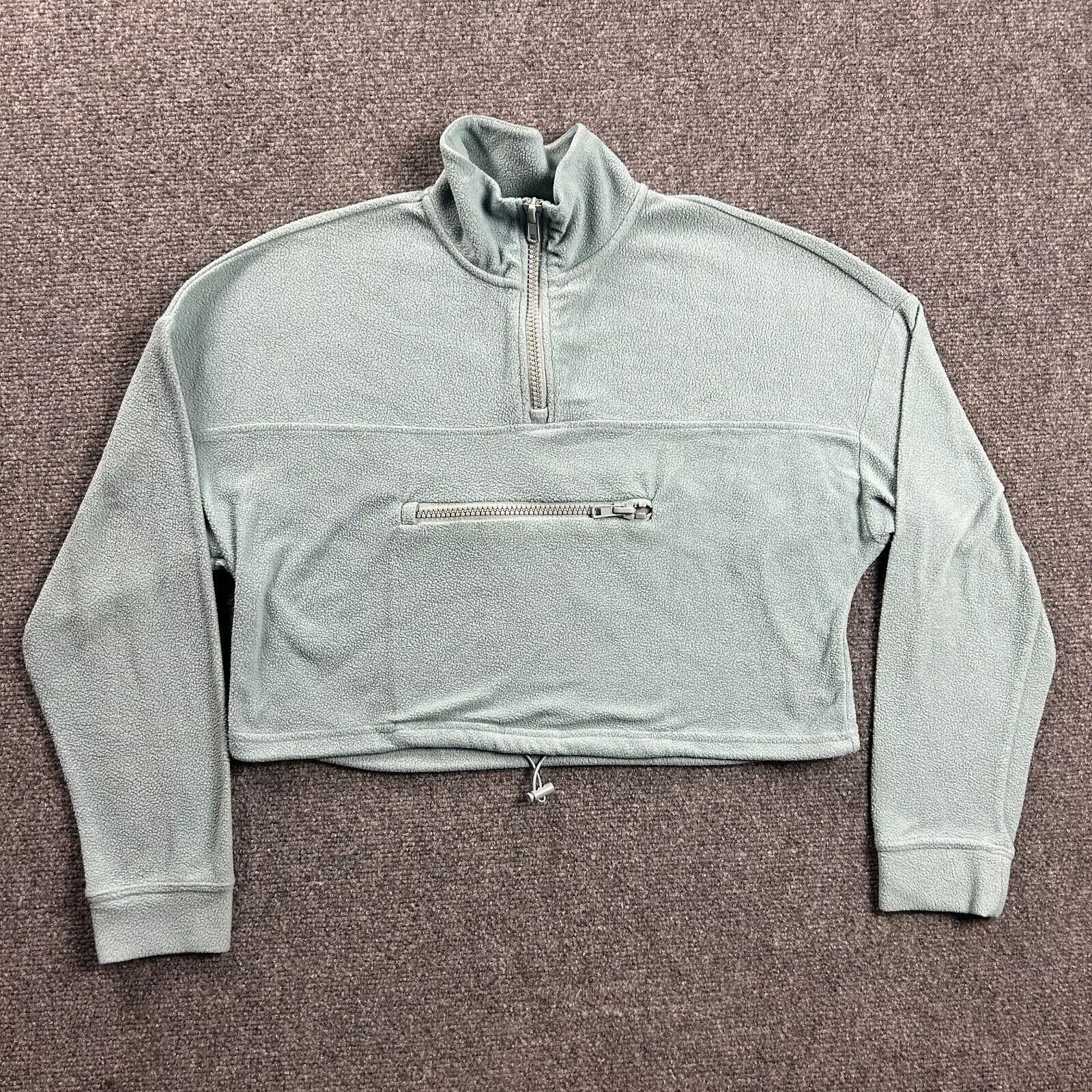 Garage Garage 1/4 Zip Pullover Womens XS Fleece Crop Sweatshirt Size XS / US 0-2 / IT 36-38 - 1 Thumbnail