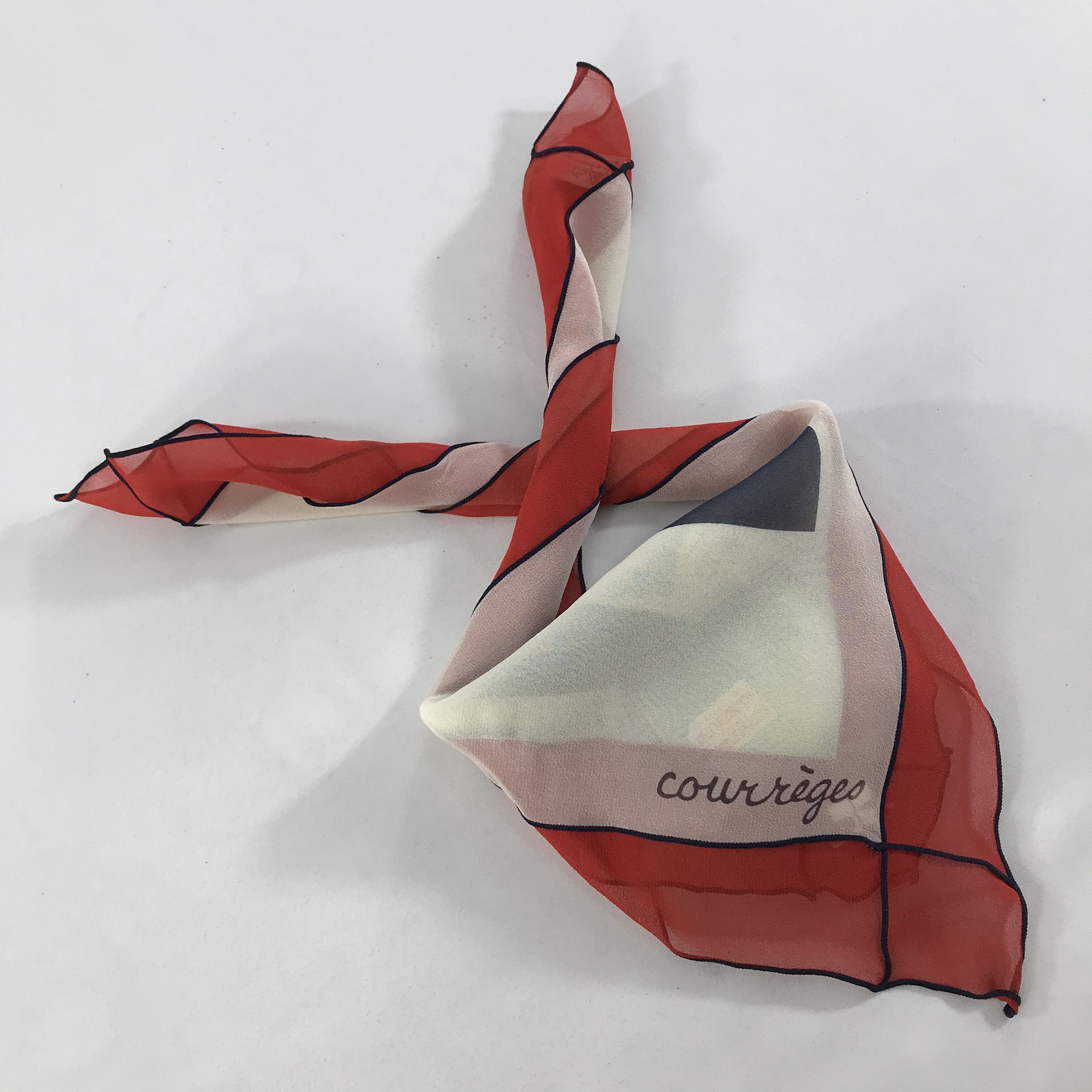 Courreges × Vintage Courreges Bandana / Handkerchief / Neckerchief - S1654 Size ONE SIZE - 5 Thumbnail
