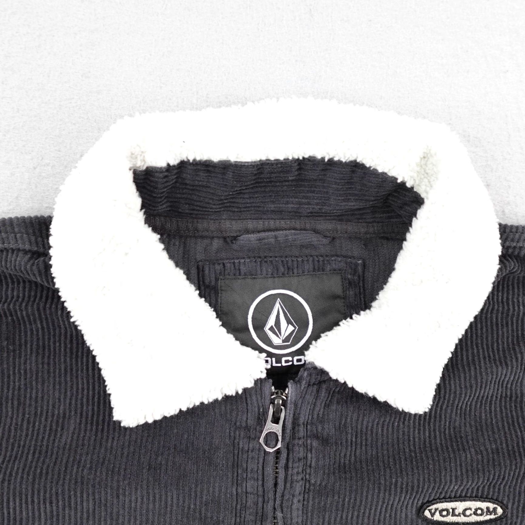 Volcom Volcom Jacket Men S Gray Corduroy Sherpa Collar Halecrest Bomber Coat Zip Up Size US S / EU 44-46 / 1 - 2 Thumbnail