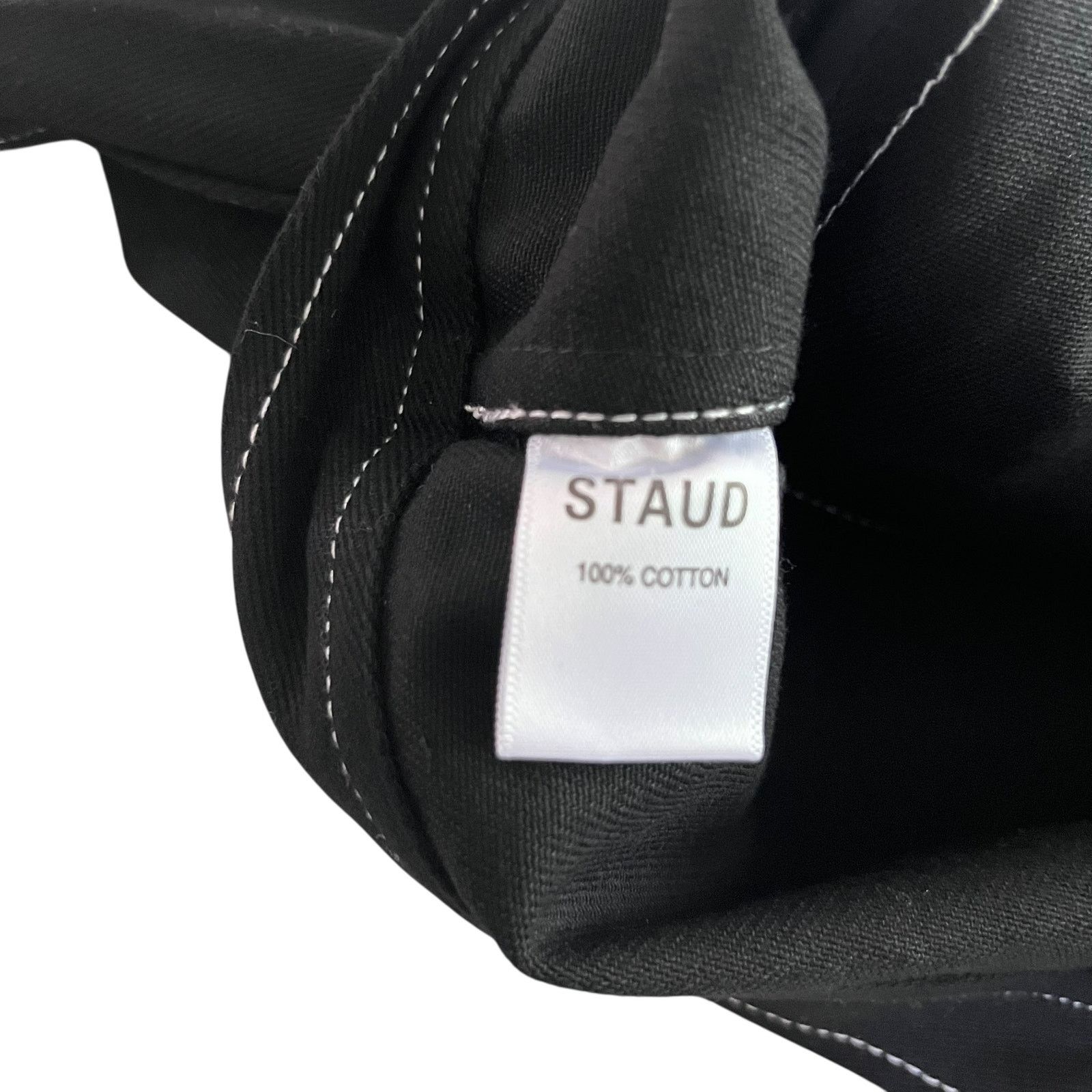Staud STAUD Truckee Black Cropped Denim Trucker Jacket Size S / US 4 / IT 40 - 9 Thumbnail