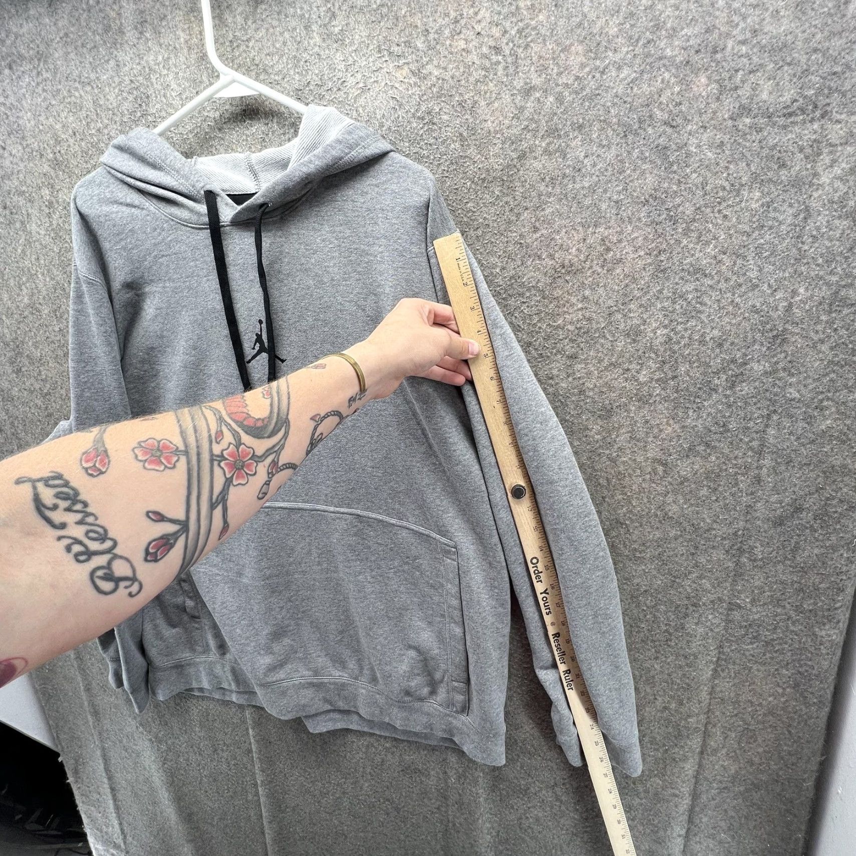 Jordan Brand Jordan Hoodie Mens XL Gray Dri-FIT Pullover Fleece Sweatshirt Jumpman Logo Size US XL / EU 56 / 4 - 7 Thumbnail