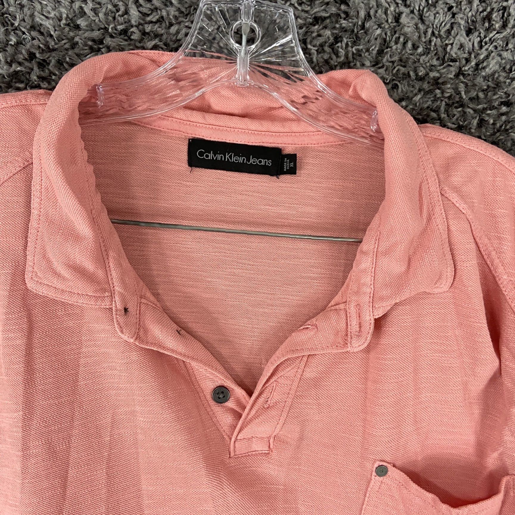 Calvin Klein VINTAGE Calvin Klein Polo Shirt Men XL Short Sleeve Orange Clothing Size US XL / EU 56 / 4 - 5 Thumbnail