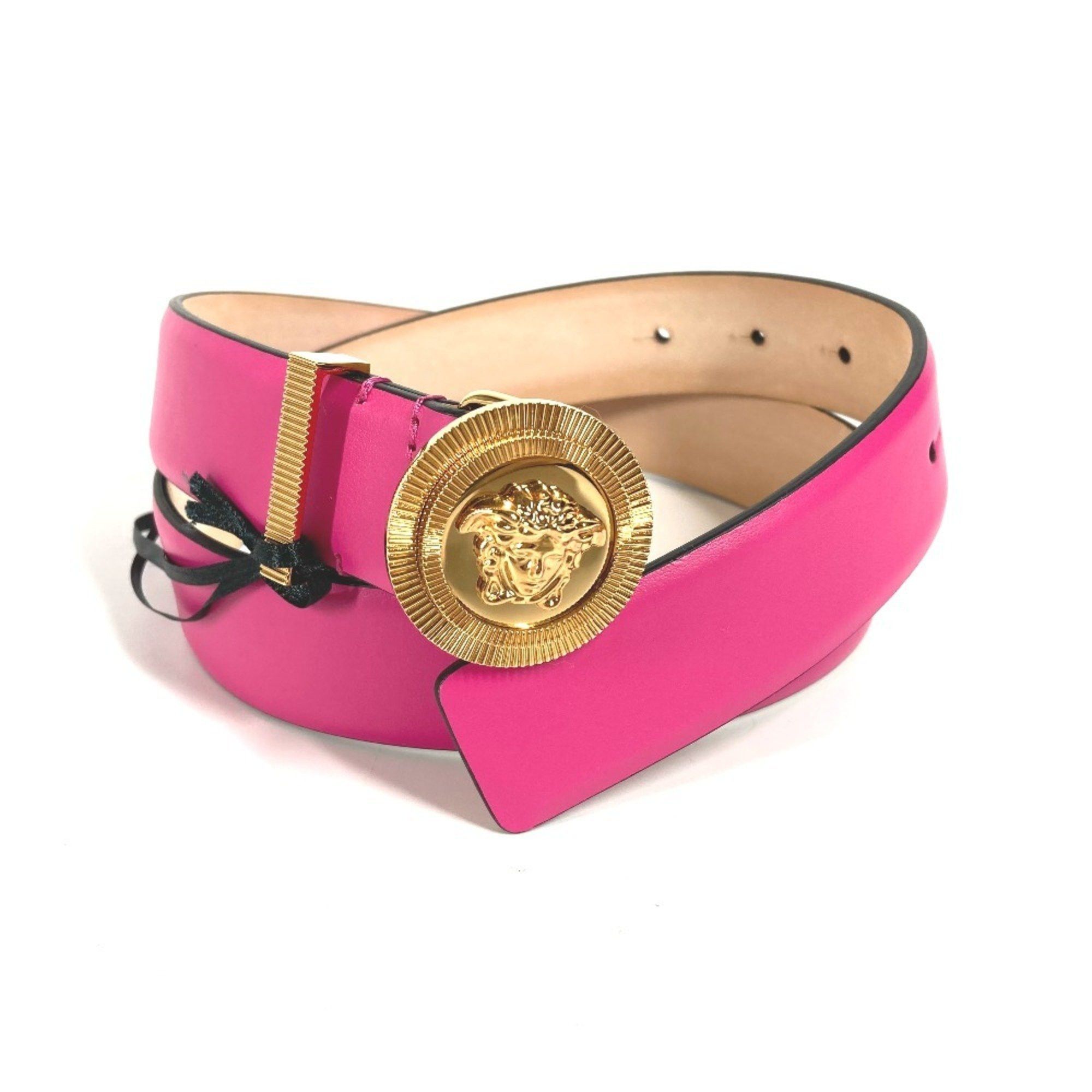 Versace VERSACE Medusa Belt Leather Women's Pink Size ONE SIZE - 1 Thumbnail