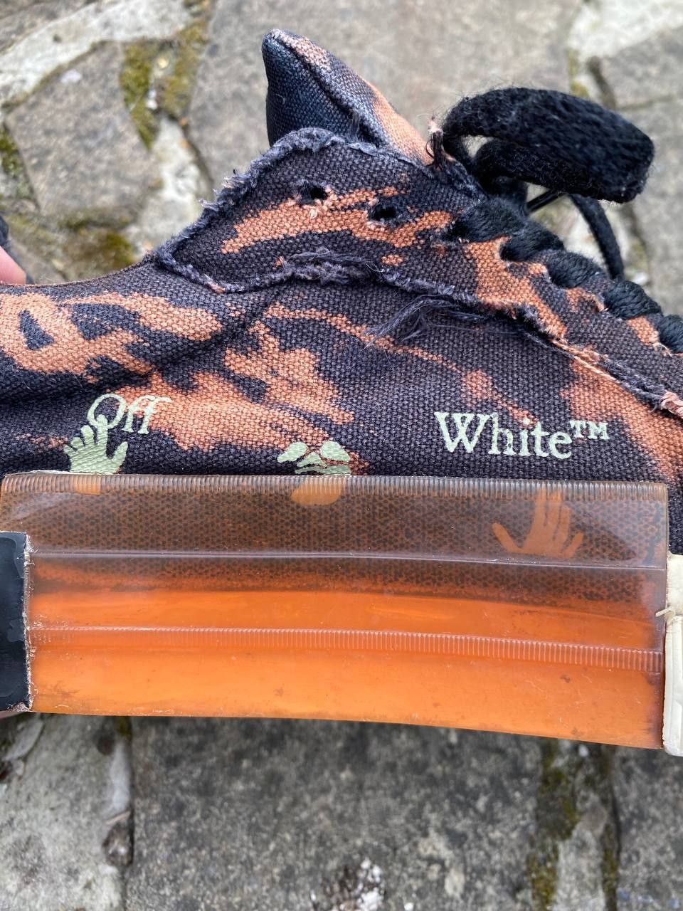 Off-White Off White Vulcanized Custom Distressed Sneaker Size US 8 / EU 41 - 10 Thumbnail