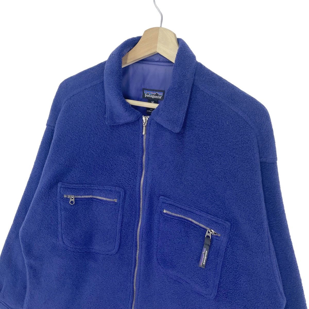Patagonia × Vintage 1999 Patagonia Navy Blue Fleece Zipper Jacket Size US L / EU 52-54 / 3 - 5 Thumbnail