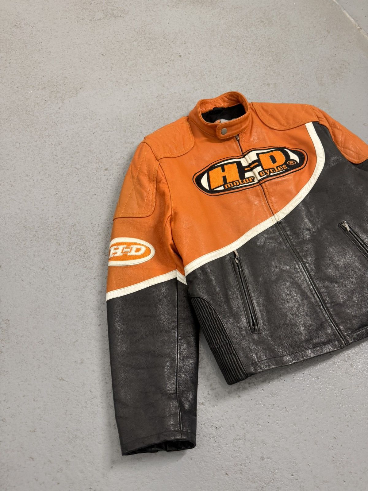 Harley Davidson Vintage Harley-Davidson Embroidered Logo Leather Jacket Size US S / EU 44-46 / 1 - 4 Thumbnail