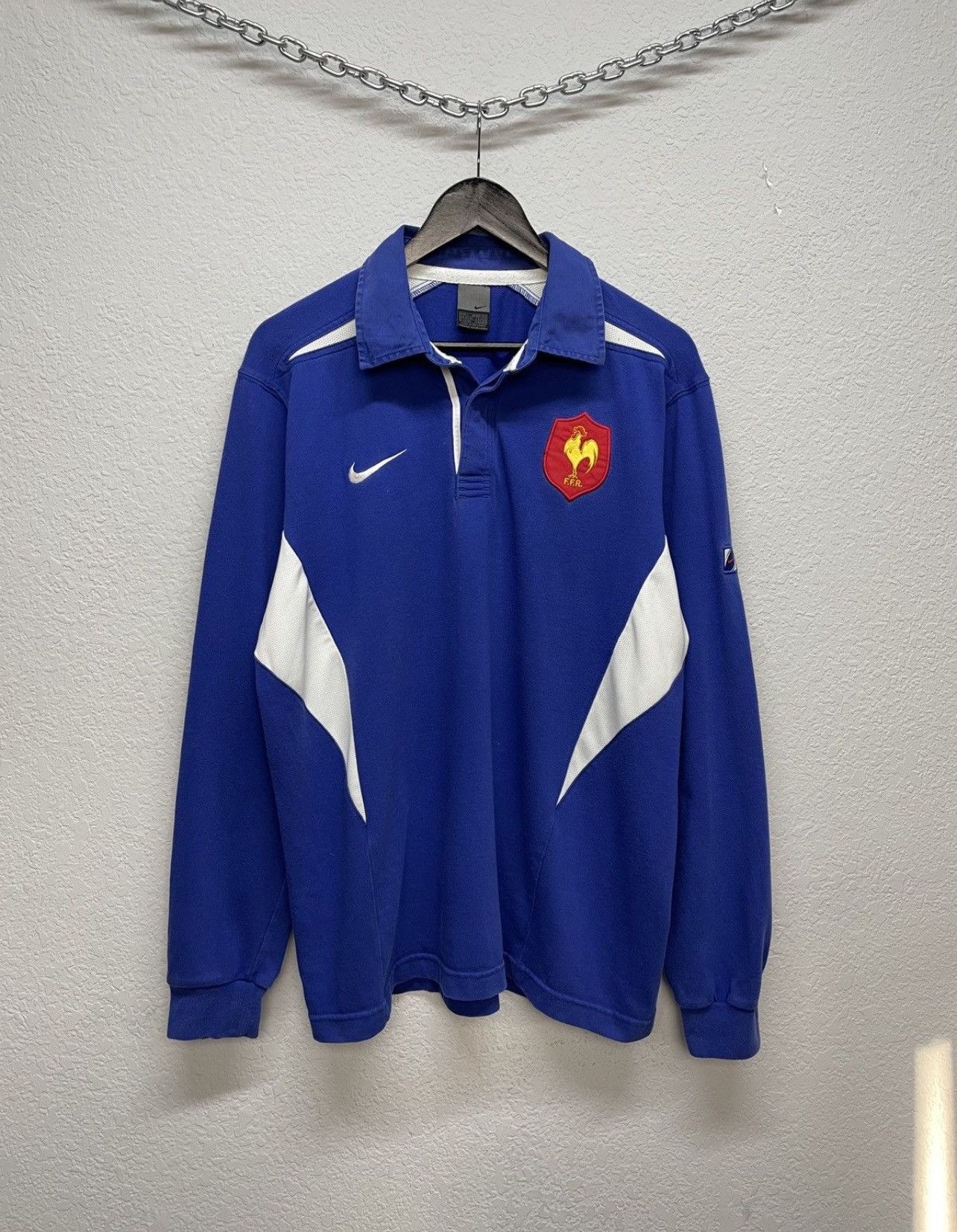 Vintage Vinitage Y2K Nike France 2000s Rugby Polo Sweatshirt Size US M / EU 48-50 / 2 - 11 Thumbnail