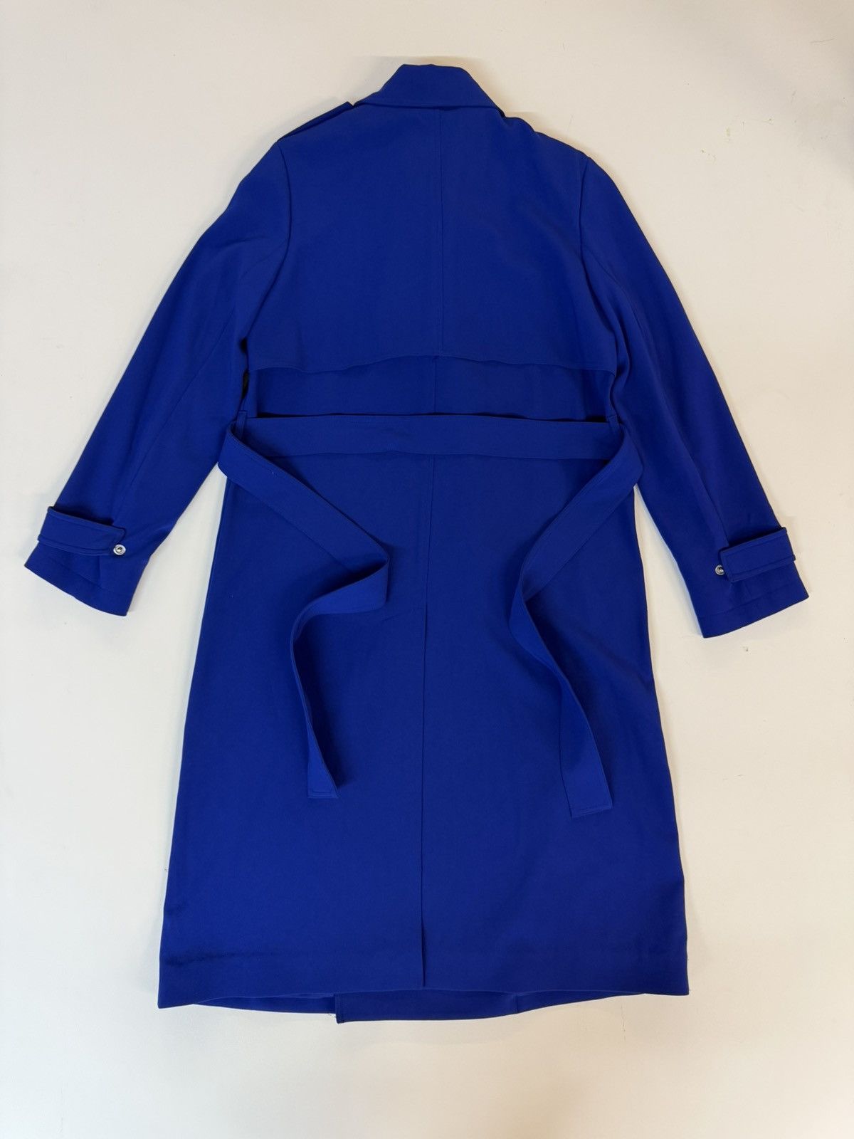 Theory Theory "Oaklane" Trench Coat in Admiral Crepe-Cobalt Blue-L Size L / US 10 / IT 46 - 12 Thumbnail