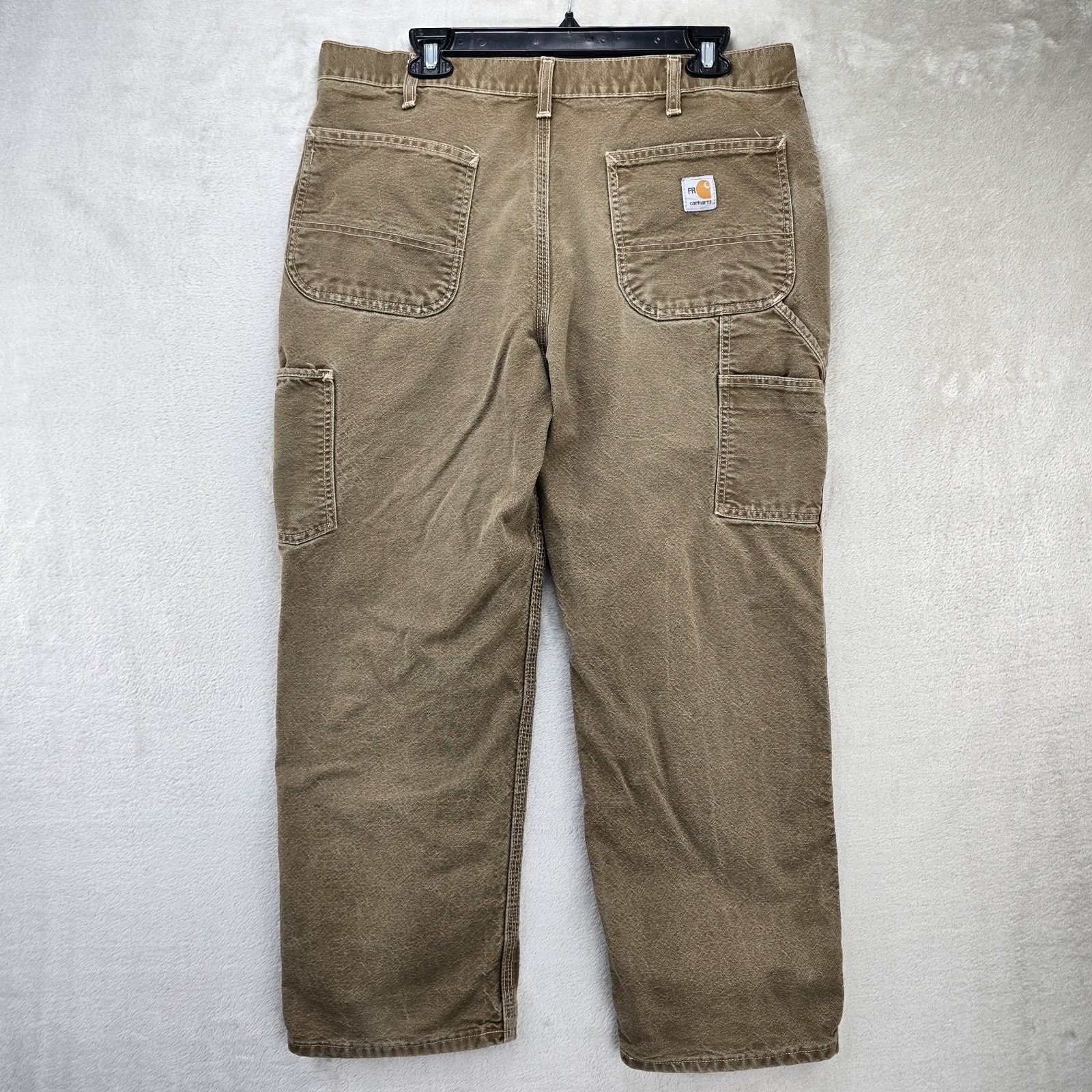 Carhartt Carhartt FR Washed Duck Dungaree Pants 35x27 Brown Carpenter Size US 35 - 7 Thumbnail