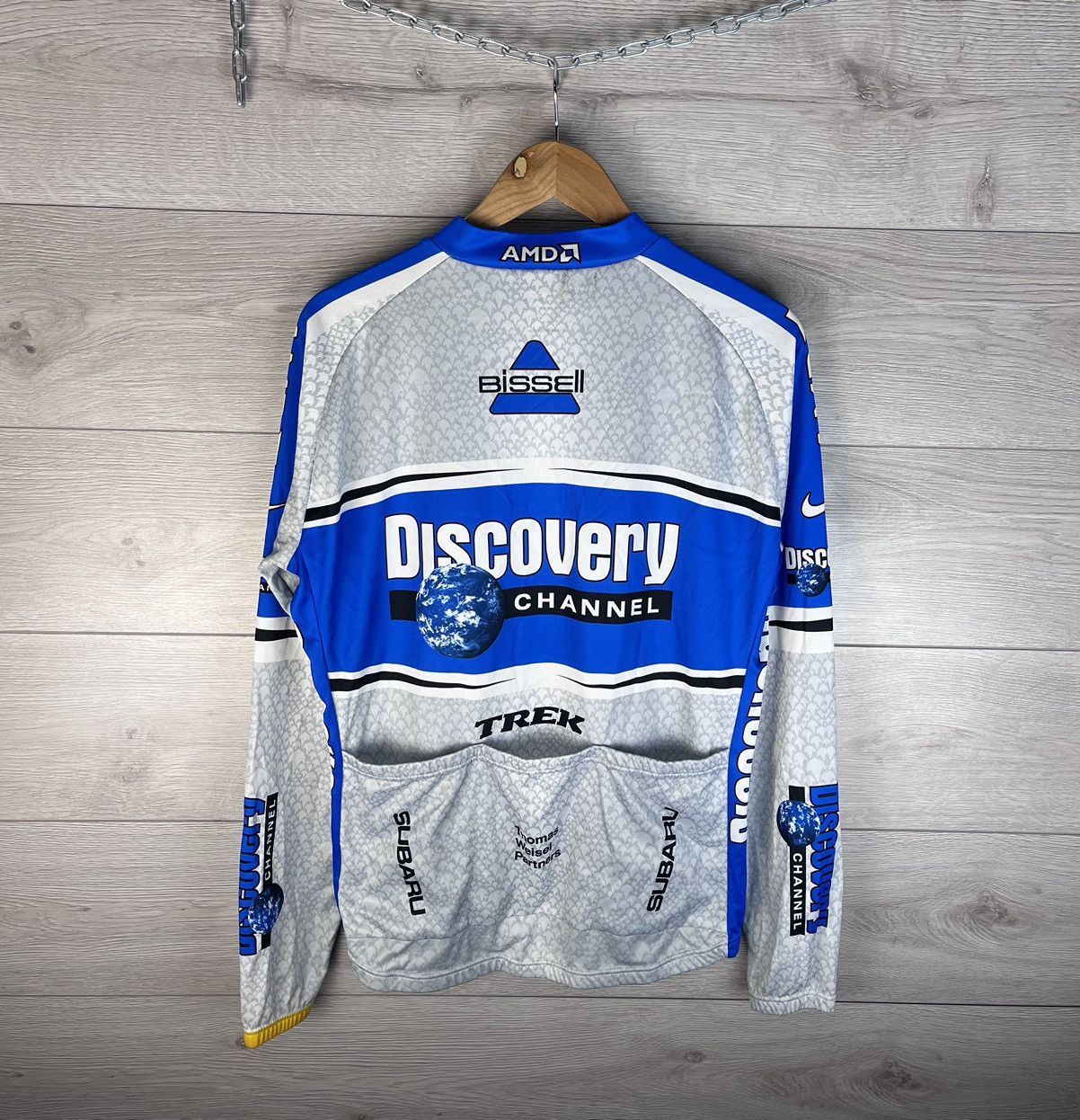 Nike NIKE Discovery Channel Cycling Jersey Long Sleeve Half Zip Size US XL / EU 56 / 4 - 2 Thumbnail