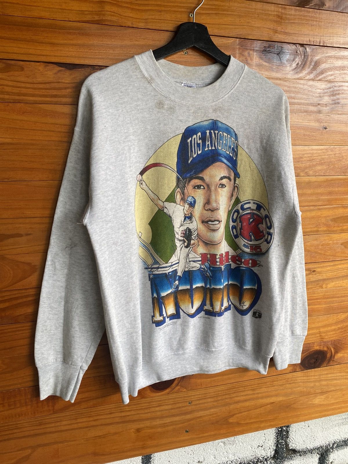 Vintage Vintage 1990s Hideo Nomo Los Angeles Dodgers Sweatshirt Size US M / EU 48-50 / 2 - 5 Thumbnail