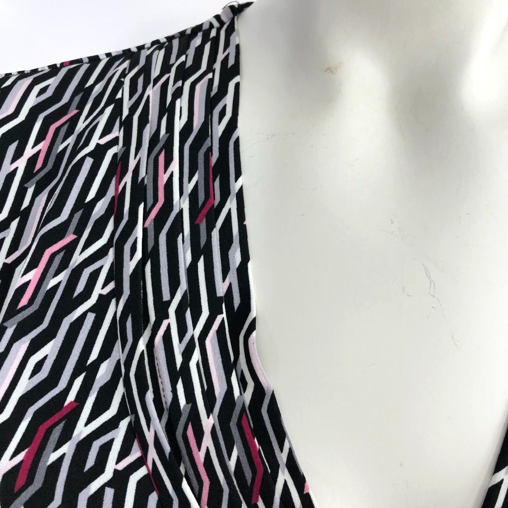 White House Black Market VINTAGE? No — White House Black Market Dress Midi Length Faux Wrap Pleated Womens M Size M / US 6-8 / IT 42-44 - 4 Thumbnail