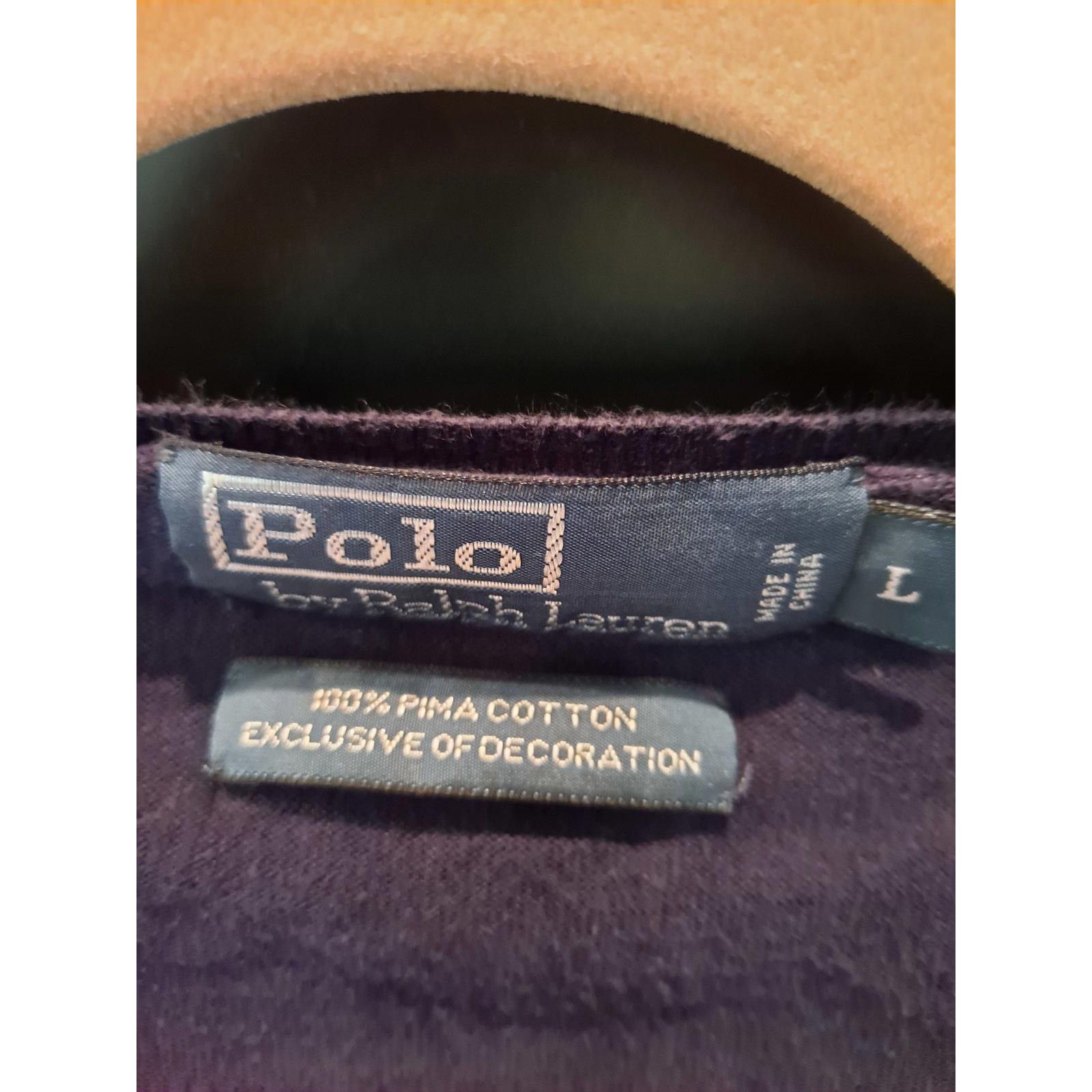 Polo Ralph Lauren Polo Ralph Lauren Blue With Red Logo 100% Pima Cotton Size L Size US L / EU 52-54 / 3 - 3 Thumbnail