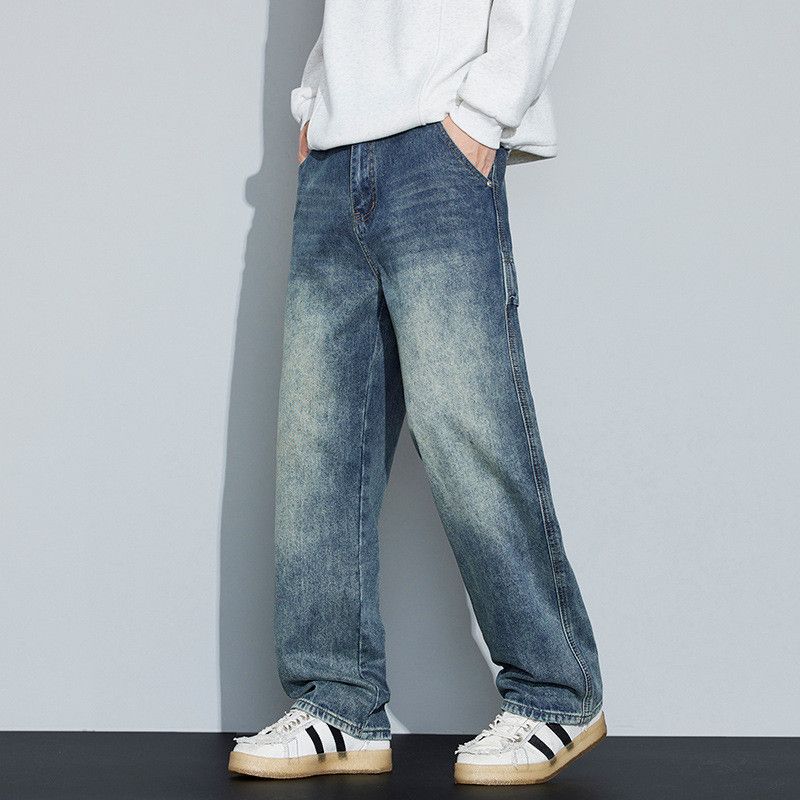 Vintage American retro men's hip-hop washed loose flared jeans Size US 32 / EU 48 - 3 Thumbnail