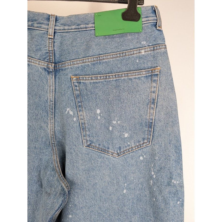 Off-White o1rshd1 Paint Wide Leg Tapered Jeans in Blue Size US 36 / EU 52 - 12 Thumbnail