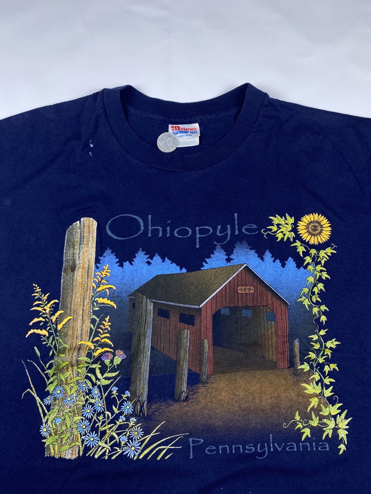 Vintage Vintage Art Sunflower Tshirt Size US L / EU 52-54 / 3 - 1 Thumbnail