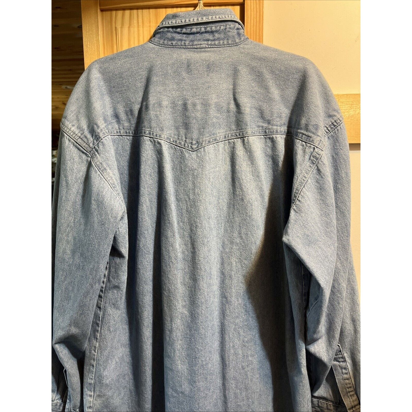 Dickies Dickies Shirt Mens Large Blue Denim LS Workwear Cotton Dark Size US L / EU 52-54 / 3 - 8 Thumbnail