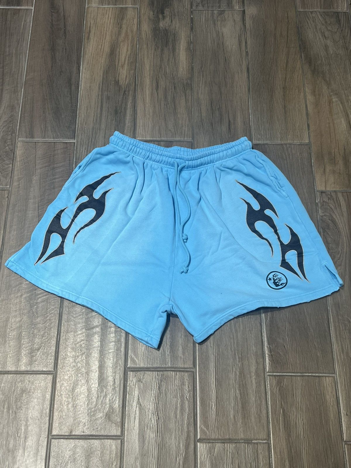 HELLSTAR HELLSTAR “STUDIOS SHORTS” - SIZE XL - (BLUE) | Grailed