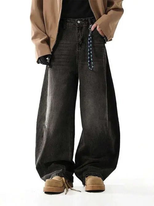 Jean Washed VINTAGE ripped baggy jeans pants Size US 30 / EU 46 - 4 Thumbnail
