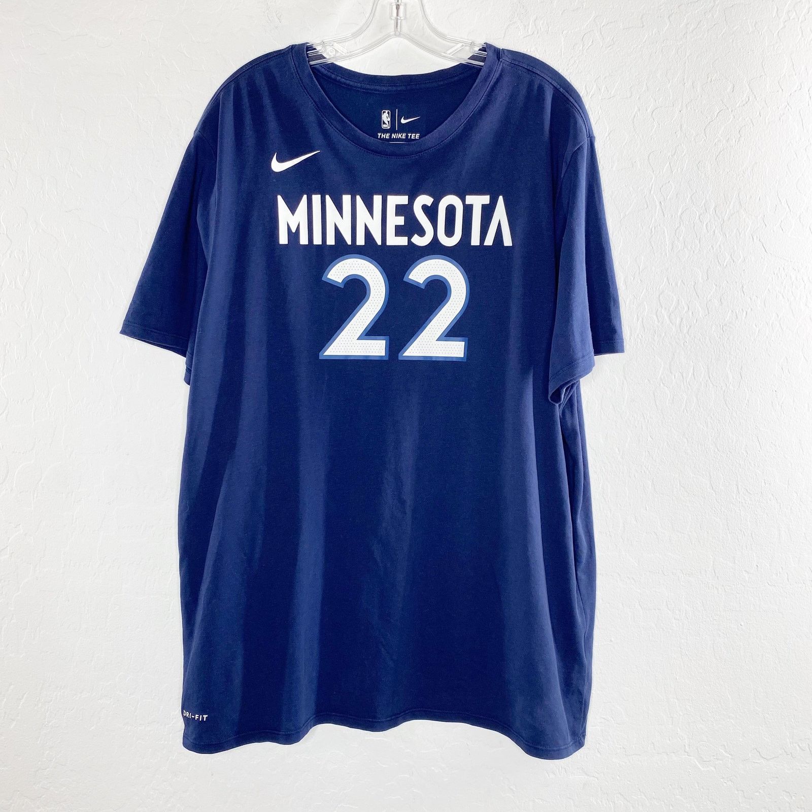 Nike Nike Dri Fit Nike Tee Navy Minnesota Timberwolves Wiggins XL Size US XL / EU 56 / 4 - 1 Thumbnail