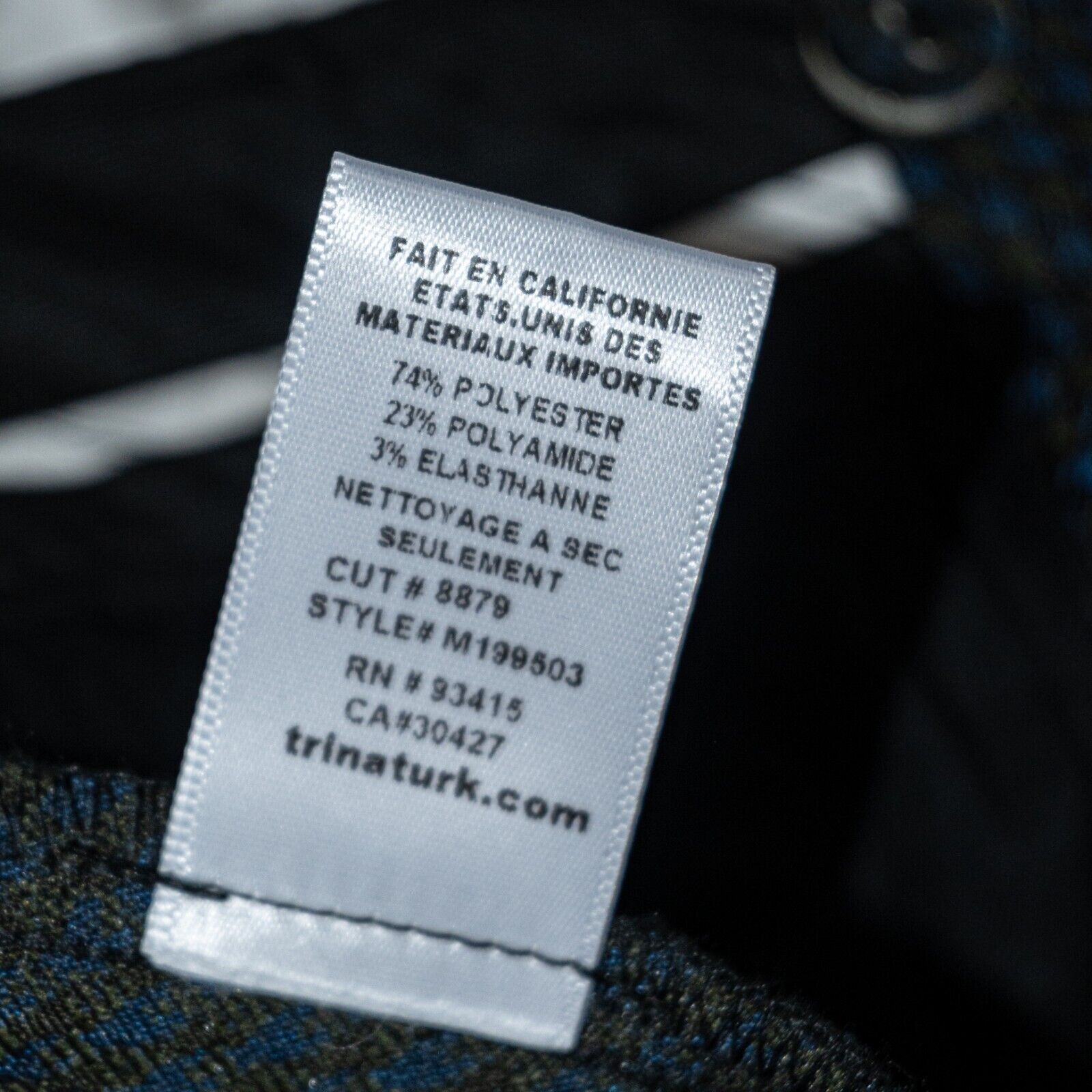 Mr Turk MR TURK Blue Houndstooth Trouser Dress Pants flat front Size US 32 / EU 48 - 10 Thumbnail