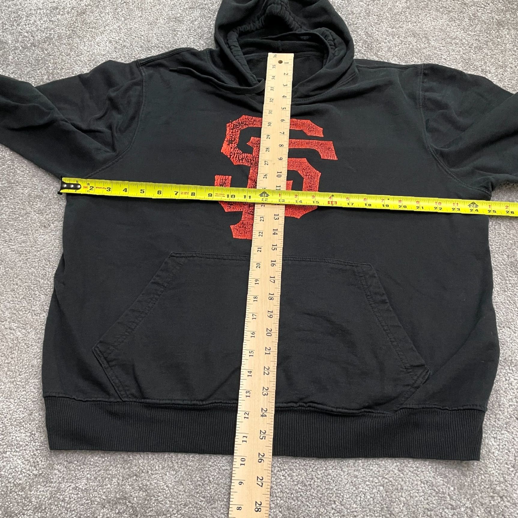 Vintage Stitches Hoodie Mens Large Black Graphic Fleece Pullover Outdoor Shirt Sweatshirt Size US L / EU 52-54 / 3 - 6 Thumbnail
