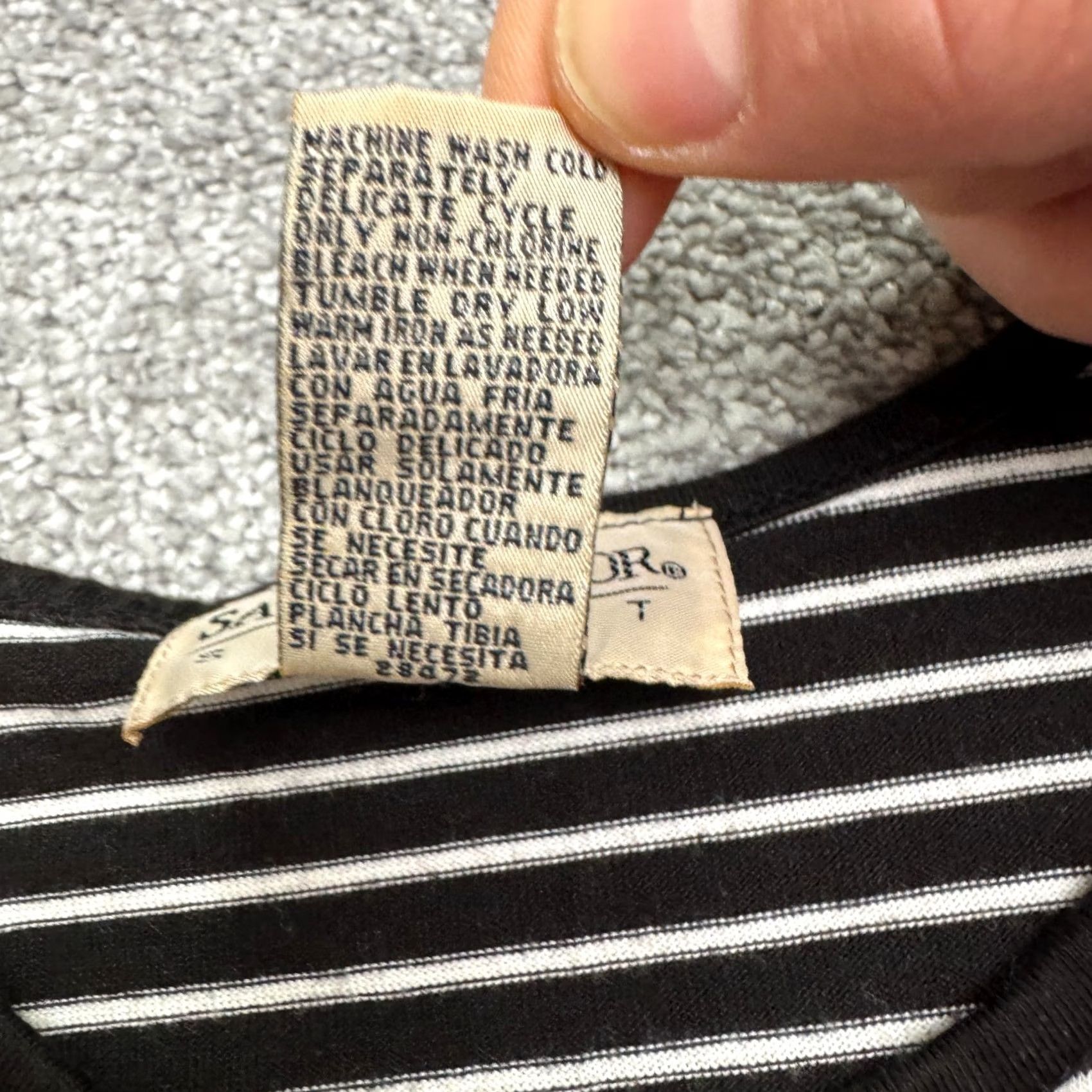 Vintage Sag Harbor Tank Top Womens XL Black White Crew Neck Basic Casual Shirt Sleeve Casual Size L / US 10 / IT 46 - 5 Thumbnail