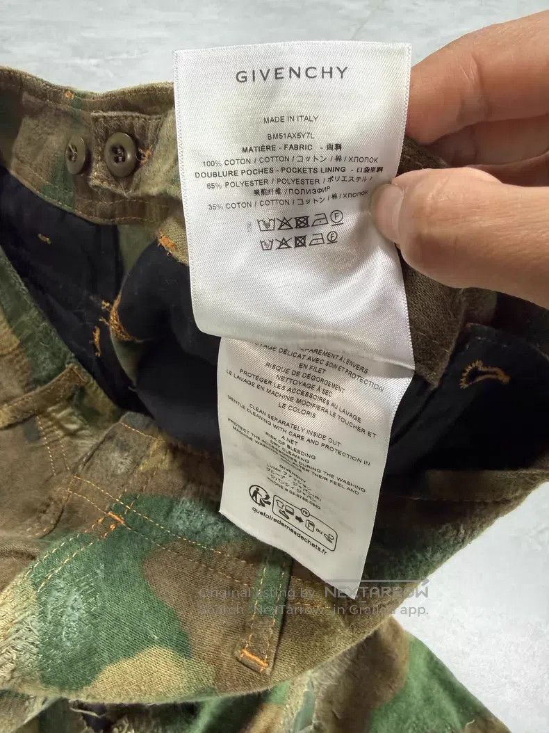 Givenchy Givenchy Camouflage Distressed Destroyed Denim Pants Size US 26 / EU 42 - 5 Thumbnail