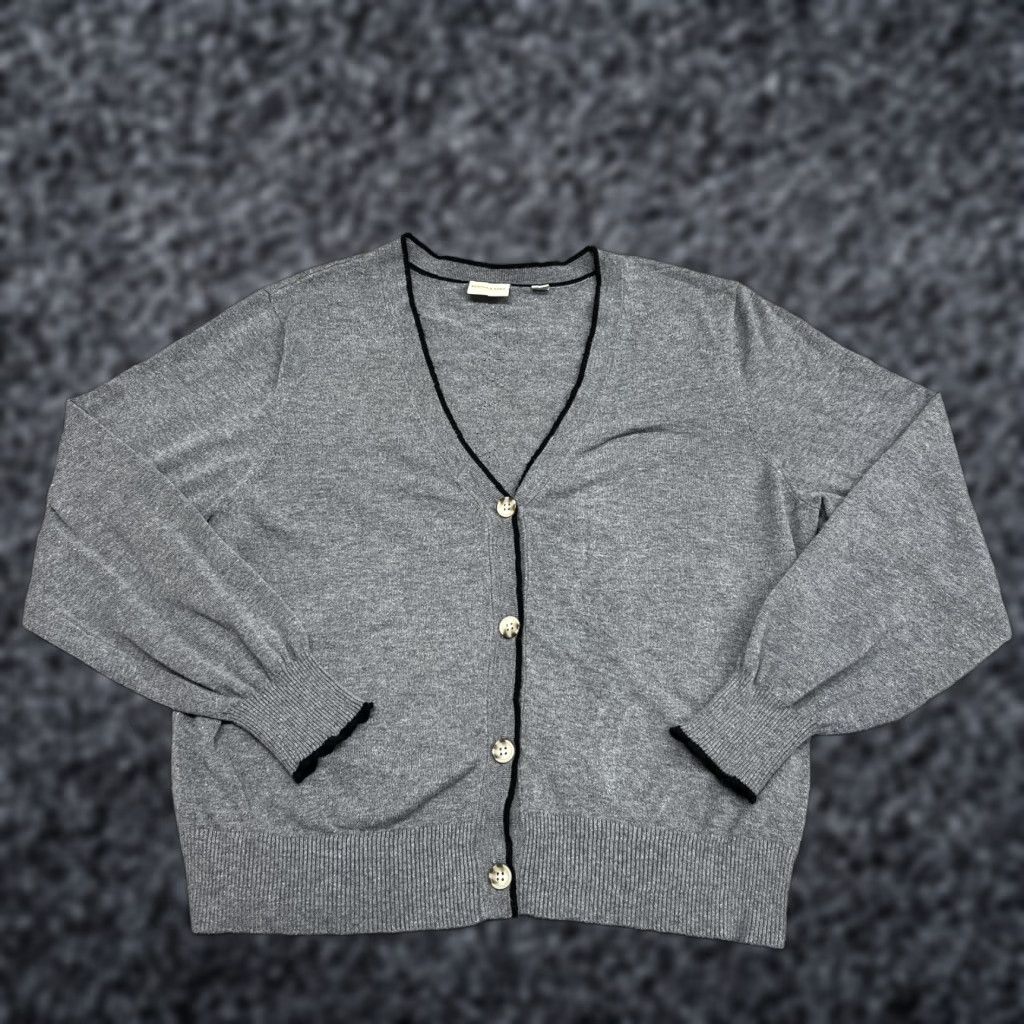 Scotch & Soda Scotch & Soda Cardigan Sweater Womens XL Gray V Neck Button Front Soft Knit Size XL / US 12-14 / IT 48-50 - 1 Thumbnail