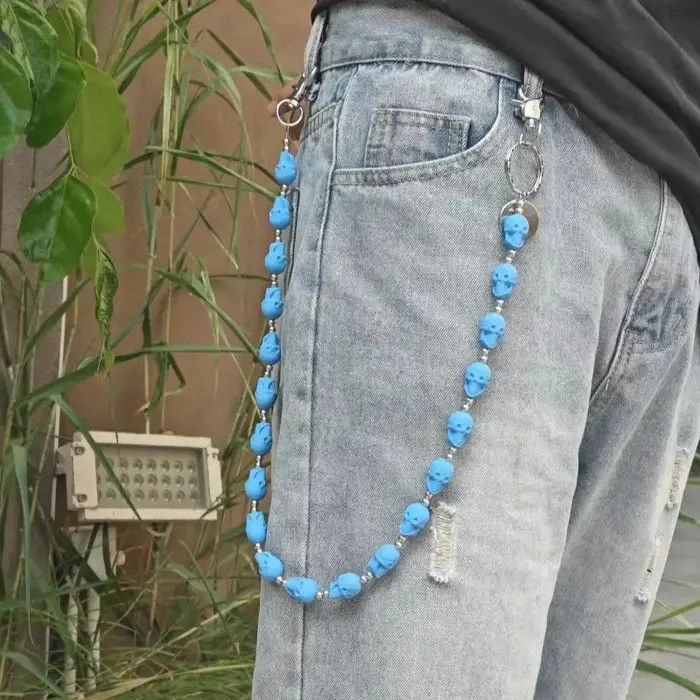 Jewelry Blue Wallet Waist Pants Chain Size ONE SIZE - 6 Thumbnail