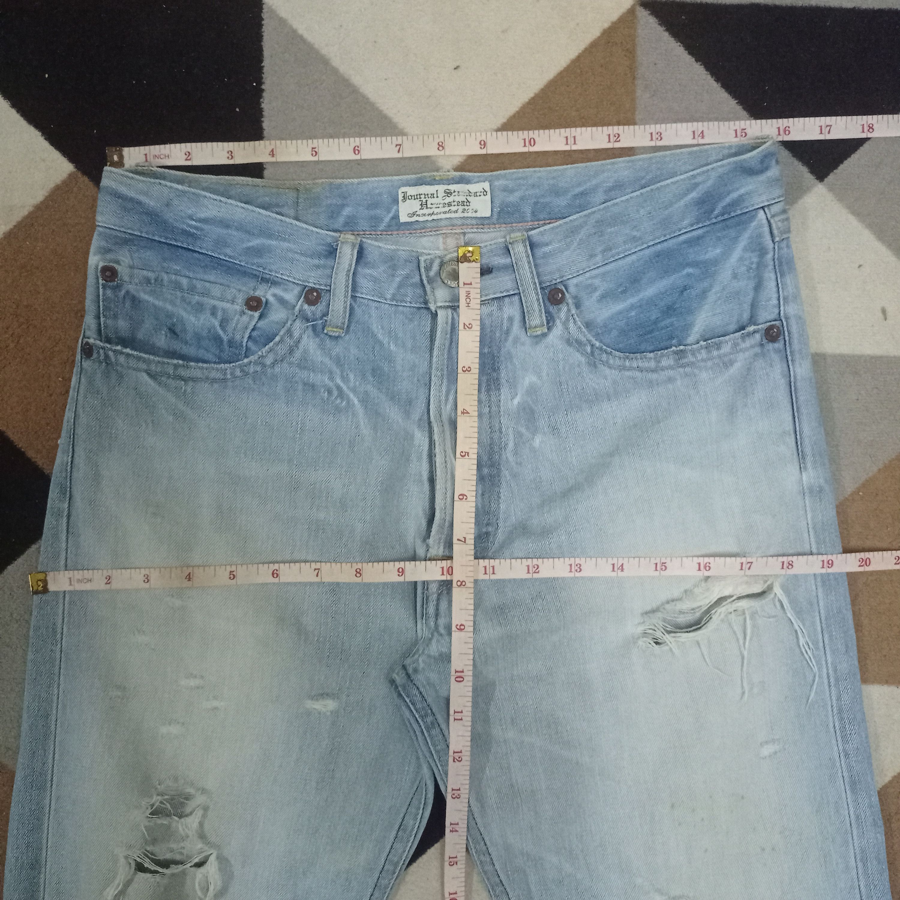 J.S. Homestead × Journal Standard SALES 🔥 Vintage Journal Standard Homestead Distressed Jeans Size US 32 / EU 48 - 10 Thumbnail
