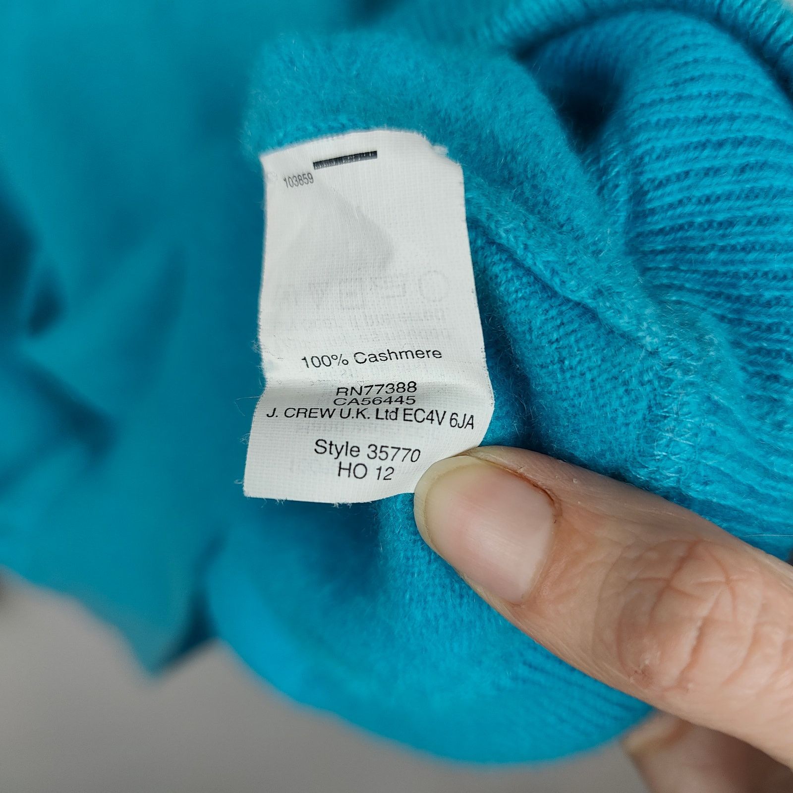 J.Crew J Crew 100% Cashmere Sweater Womens Medium Bright Blue Size M / US 6-8 / IT 42-44 - 4 Thumbnail