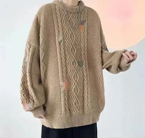 Aran Isles Knitwear Winter Twist Embroidery Knitwear Oversize Sweater Size US L / EU 52-54 / 3 - 3 Thumbnail